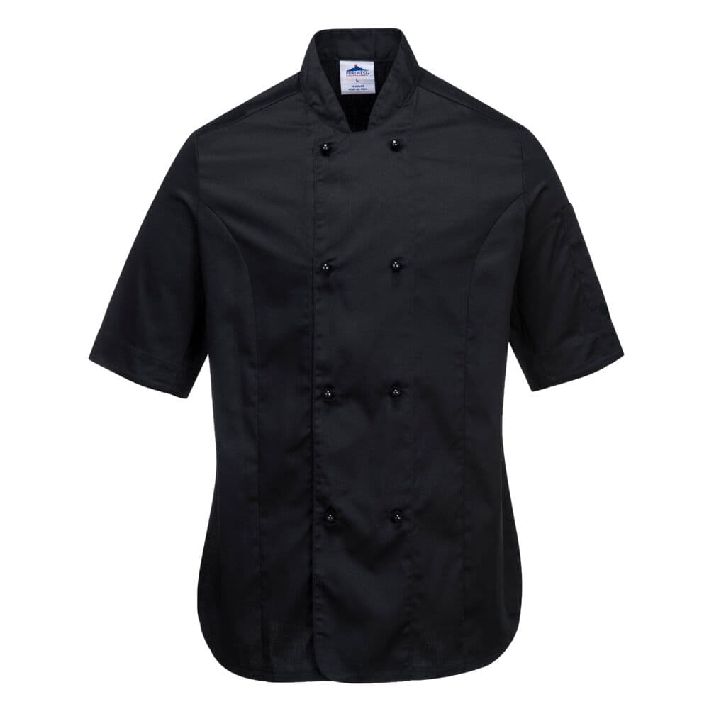 PC737B Avaa Women's Chef Jacket Short Sleeve – Professional Women's Culinary Uniform