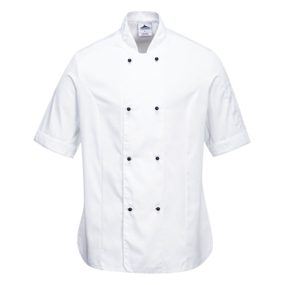 PC737W Avaa Women's Chef Jacket Short Sleeve – Professional Women's Culinary Uniform