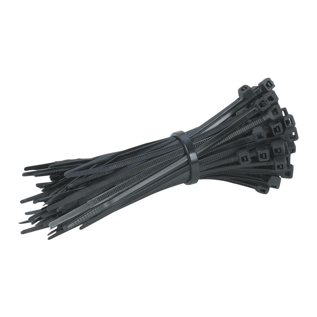 STOREHOUSE 5 in. UV-Resistant Black Cable Ties, 100-Pack
