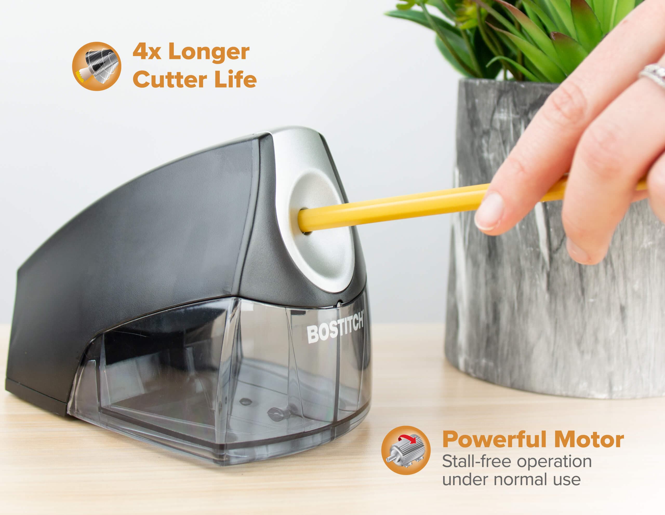 Bostitch Personal Electric Pencil Sharpener, Black